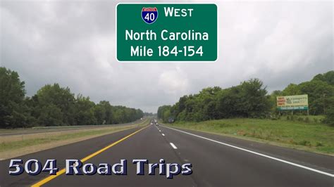 Road Trip #387 - I-40 West - North Carolina Mile 184 to 154 - YouTube