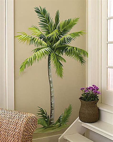 Large Tropical Palm Tree Peel & Stick Vinyl Wall Art Stickers Decals
