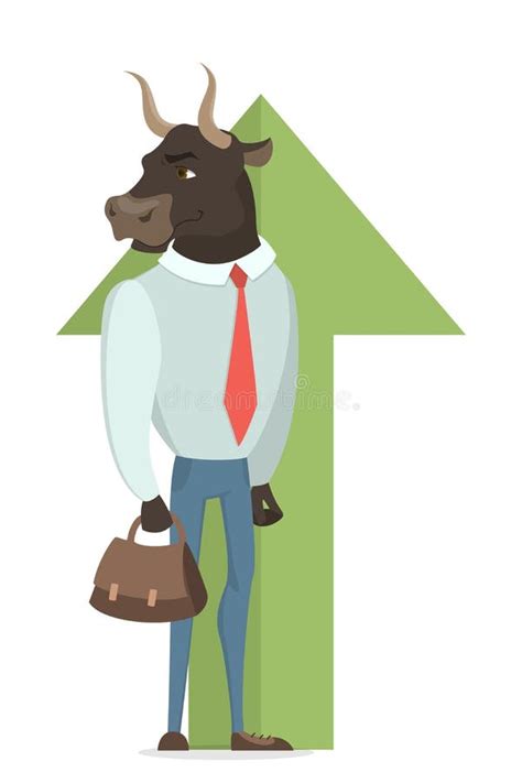 Bull stock market. stock vector. Illustration of arrow - 103257640