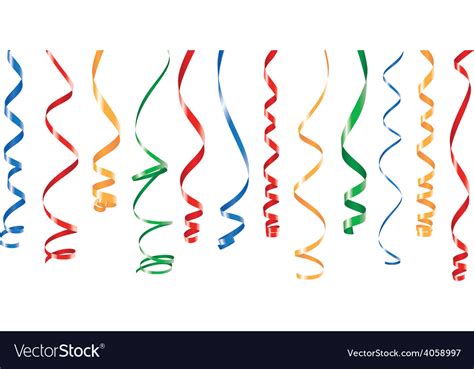 Color party ribbons banner Royalty Free Vector Image