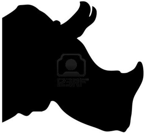 Cool Rhino Head Silhouet Template/ Stencil. Great Mural (for Chalk Paint) :-) From 123RF.com ...