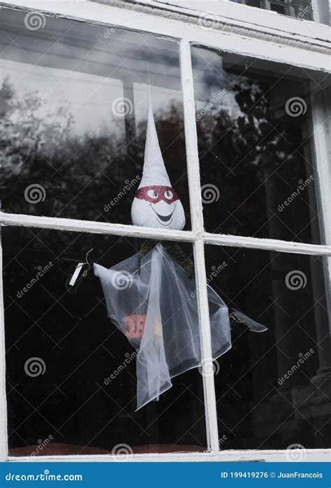 Ghost in the window stock photo. Image of halloween - 199419276