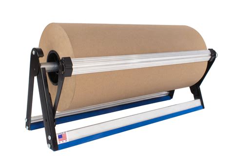 24" Economy Horizontal Kraft Paper Roll Dispenser Straight Edge