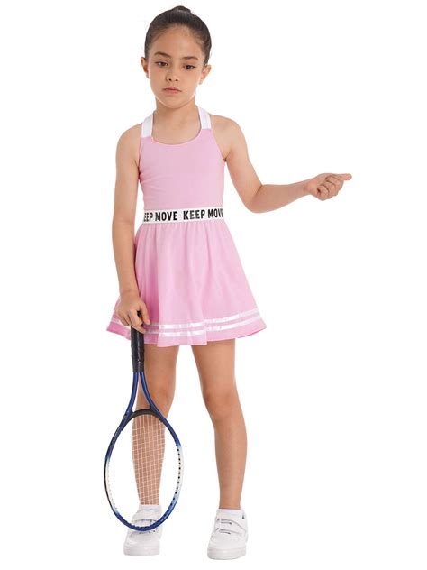 JanJean Youth Girls Golf Tennis Dress with Shorts Outfits Kids Tennis ...