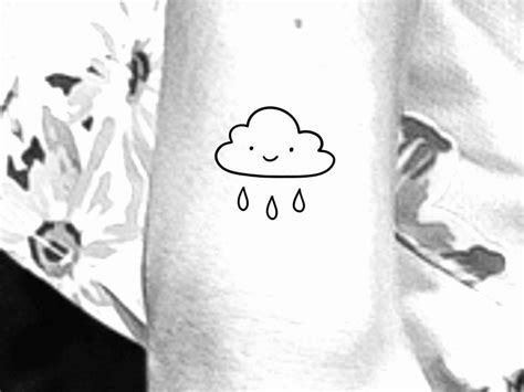 Rain Cloud Temporary Tattoo / cloud tattoo / rain tattoo / water tattoo / wrist tattoo / forearm ...