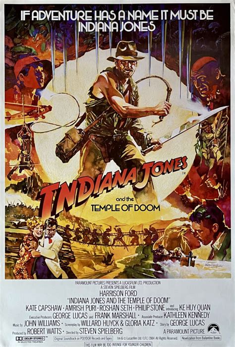 Original Indiana Jones and the Temple of Doom Movie Poster - Adventure