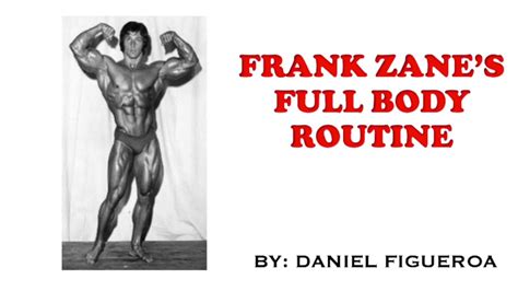 Frank Zane Back Workout