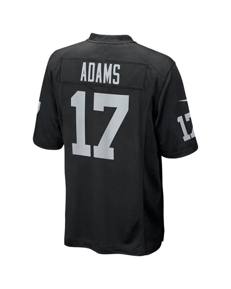 Nike Satin Davante Adams Raiders Game Day Jersey in Black/Black (Black) for Men | Lyst