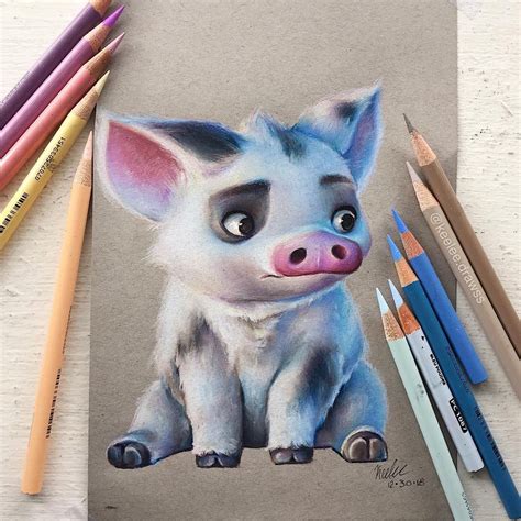 Pua From Moana with Prismacolor Pencils | Prismacolor art, Color pencil drawing, Colored pencil ...