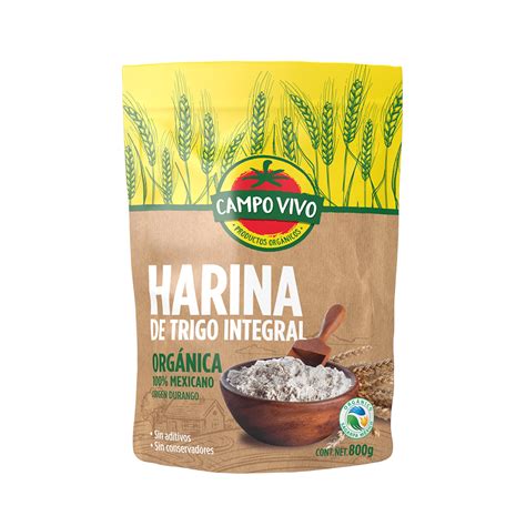 Harina de trigo integral 800 g - Campo Vivo