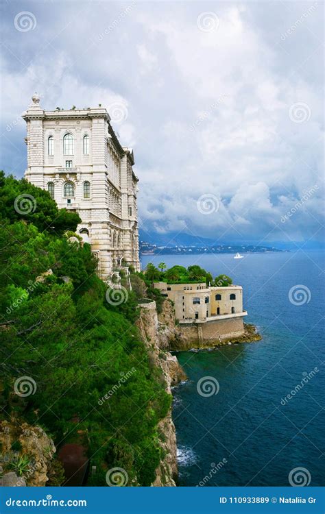 Monaco, Oceanographic Institute Museum in Monaco. Stock Image - Image of blue, architecture ...