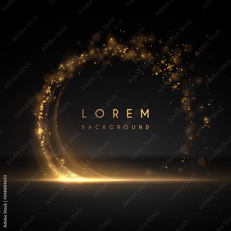 Abstract gold circle light background Stock Vector | Adobe Stock