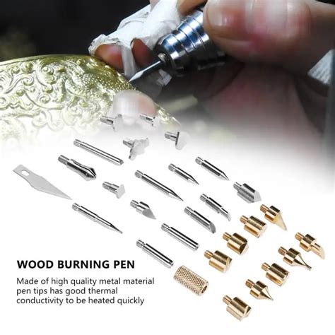 28pcs/set Wood Burning Pen Tips Pyrography Machine Soldering Iron Tip ...