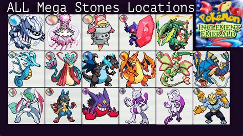 All Mega Stones Locations Guide in Pokemon Inclement Emerald - YouTube