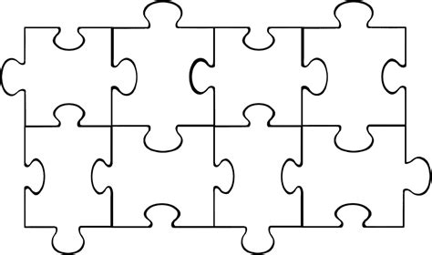 Download HD Puzzle Piece Template - Blank 8 Piece Puzzle Template Transparent PNG Image ...