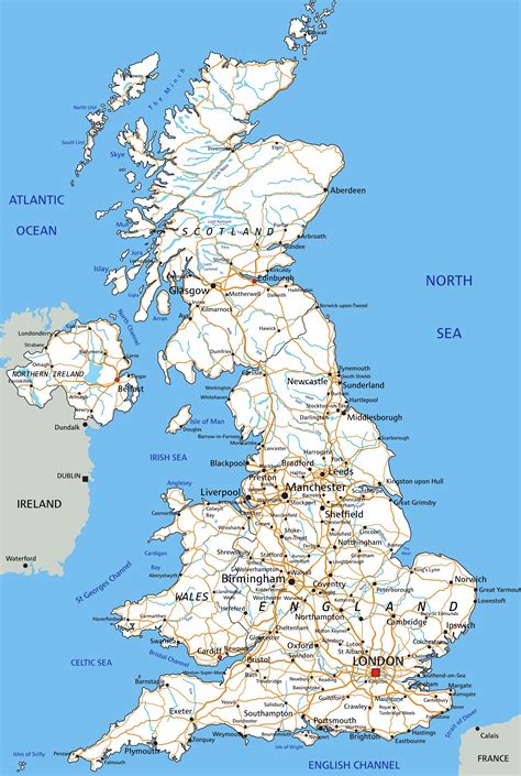 Printable Map Of The Uk