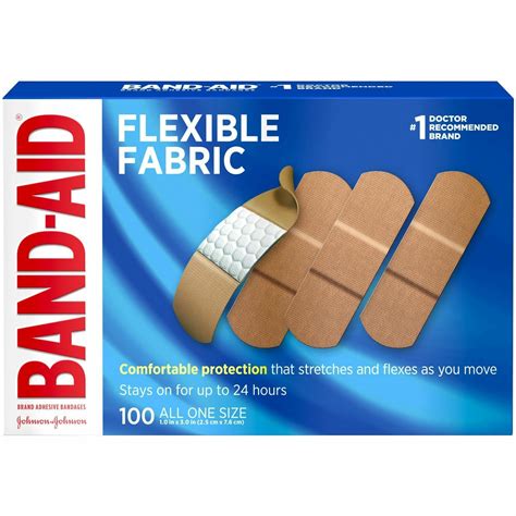 Band-Aid Flexible Fabric Adhesive Bandages - 1" (25.40 mm) - 100/Box - Beige - Madill - The ...