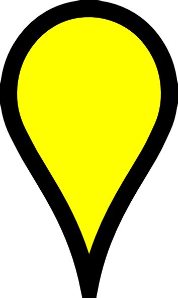 Yellow Google Map Pin Clip Art at Clker.com - vector clip art online ...