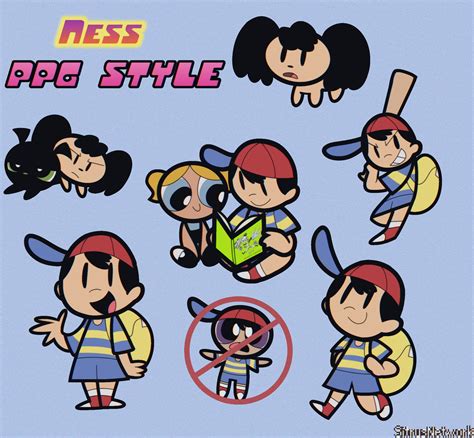 Ness in the PPG style | Powerpuff Style | Know Your Meme