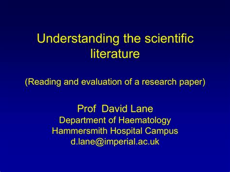 Understanding the scientific literature