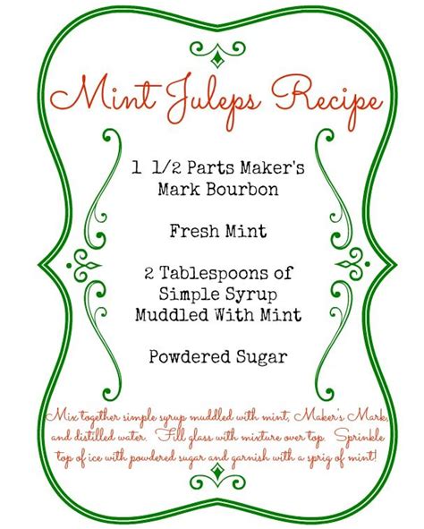 Kentucky Derby Mint Julep Recipe