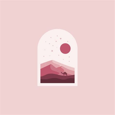 Premium Vector | Desert logo design illustration