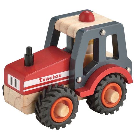 Red Tractor Wooden Toy