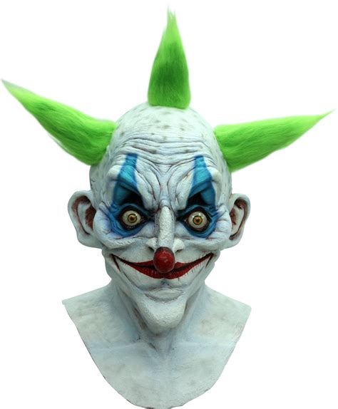 Horror Clown Maske Halloween Vollmaske weiss-bunt , günstige Faschings ...