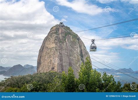 Sugar Loaf Mountain Cable Car View from Urca Hill - Rio De Janeiro ...