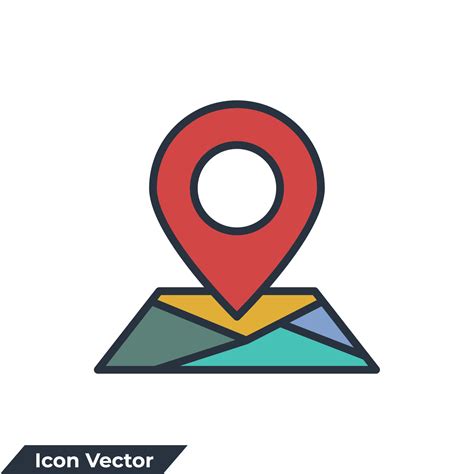 location icon logo vector illustration. map symbol template for graphic and web design ...