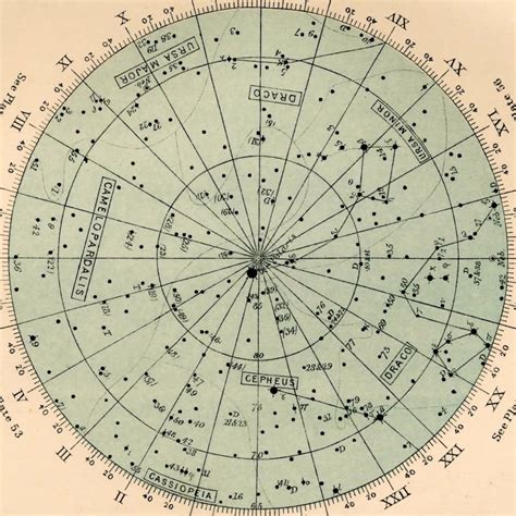 1910 star map 51 original antique celestial astronomy print | Etsy