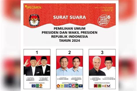 Desain Surat Suara Pilpres 2024, Pose Paslon AMIN Paling Beda | Prokalteng