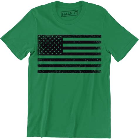 Vintage Patriotic Black And White American Flag USA Stars Stripes Men's T-Shirt - Walmart.com