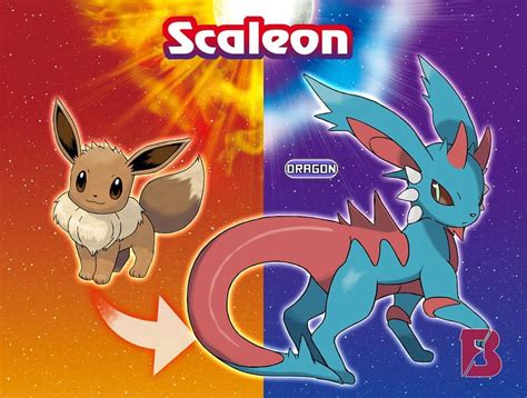 Meet Scaleon! Eevee's Dragon Evolution! He's the official Eevee Evolution for Pokémon xenoverse ...