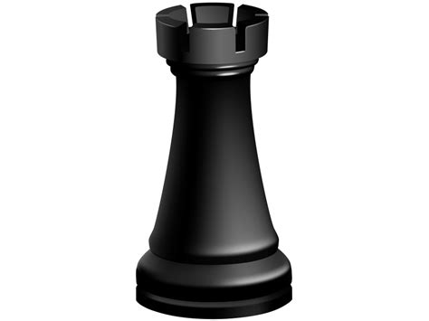 Rook Black Chess Piece Transparent PNG Image - Freepngdesign.com