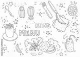 Menu Coloring Pages For Kids sketch template