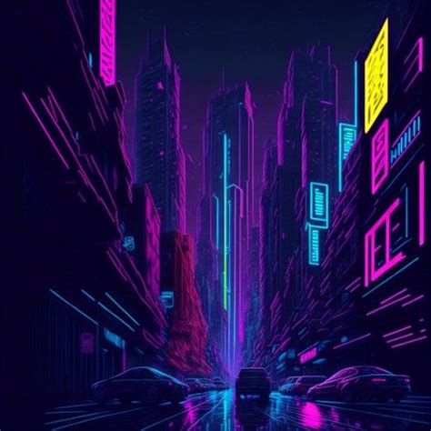 Cyberpunk Neon Fantasy Digital Art Downloadable Poster Wall Clip Art . - Etsy | Digital art ...