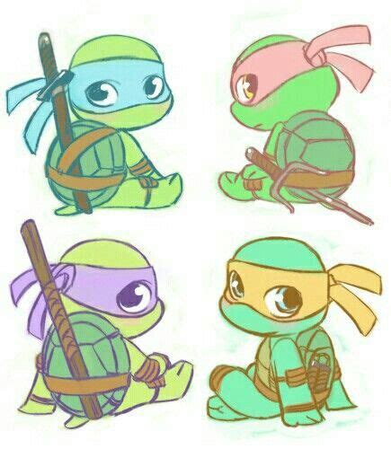 Cute Ninja Turtles Drawings