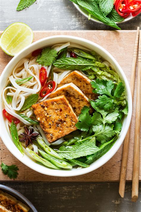 Vegan pho with spicy tofu - Lazy Cat Kitchen