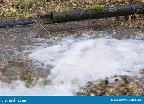 Water pipe burst stock image. Image of puddle, accident - 236386199