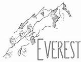 Mt Everest Coloring Pages — Stevie Doodles sketch template