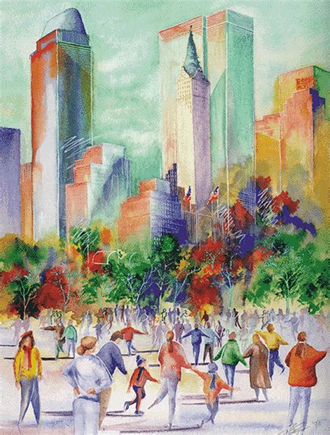 Skating in Central Park, New York - Gordon White Art