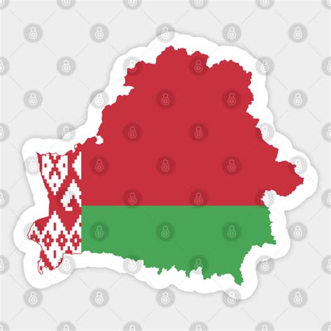 Belarus Flag Map - Belarus - Sticker | TeePublic