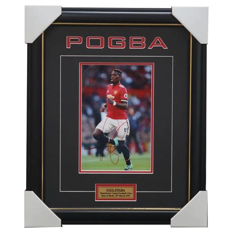 Paul Pogba Signed Manchester United Football Club Photo Framed With Pl – HT Framing & Memorabilia