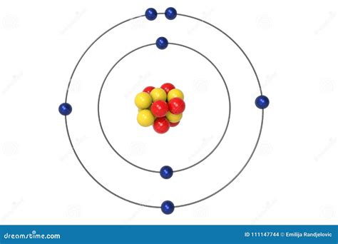 Bohr Model Of Neon Atom With Proton, Neutron And Electron Stock Illustration | CartoonDealer.com ...