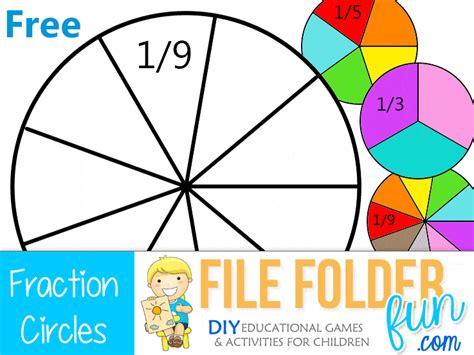 Free Printable Fraction Circles - File Folder Fun