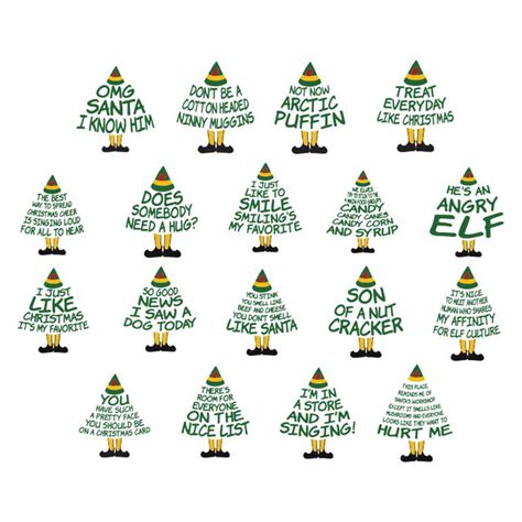 Elf Quotes Bundle Svg, Christmas Tree Svg, Elf Christmas Svg | Inspire ...