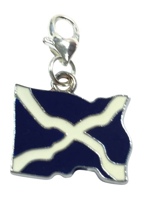 Scottish Flag / The Saltire / St Andrew's Cross / Scotland Flag Clip On Charm