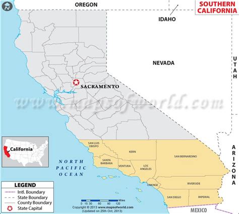 Southern California County Map | Color 2018