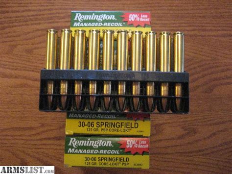 ARMSLIST - For Sale: .30-06 Remington Managed Recoil Ammo 90 rds